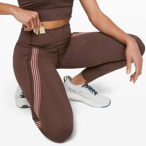 Lululemon Speed Limit Crop in Cherry Cola 4